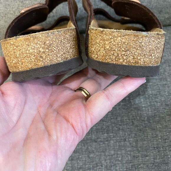 Birkenstock Arizona Oiled Leather Brown Sandals Women Size 8 - Picture 4 of 8